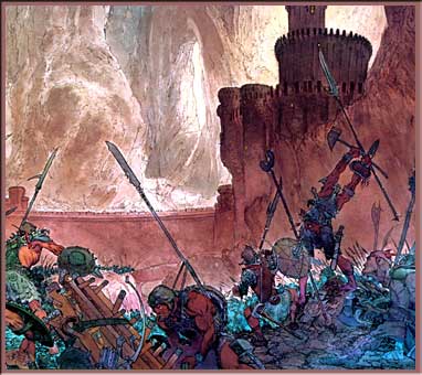 The First Stroke of Lightning at Helm's Deep